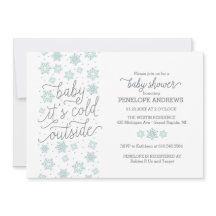 ベビー冬のベビーシャワー外は寒い