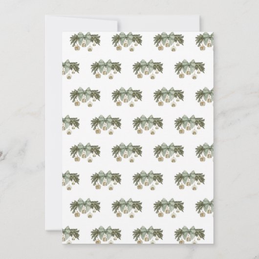 ベビー冬のベビーシャワー外は寒い 招待状 (裏面)