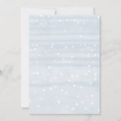 ベビー冬のベビーシャワー外は寒い 招待状 (裏面)