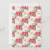 ベビー冬のベビーシャワー外は寒い 招待状 (裏面)