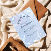 ベビー冬のベビーシャワー外は寒い 招待状