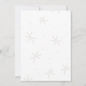 ベビー冬のベビーシャワー外は寒い 招待状 (裏面)