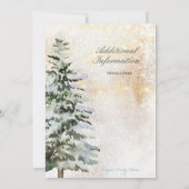 ベビー冬のベビーシャワー外は寒い 招待状 (裏面)