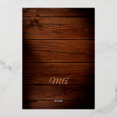 ベビー冬のベビーシャワー外は寒い 箔招待状 (裏面)