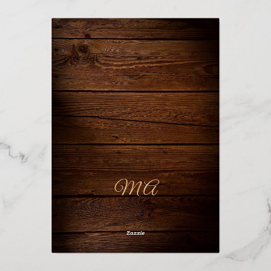 ベビー冬のベビーシャワー外は寒い 箔招待状 (裏面)