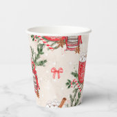 ベビー冬のベビーシャワー外は寒い 紙コップ (裏面)