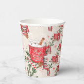 ベビー冬のベビーシャワー外は寒い 紙コップ (右)