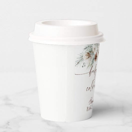 ベビー冬のベビーシャワー外は寒い 紙コップ (右)