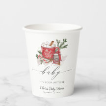 ベビー冬のベビーシャワー外は寒い