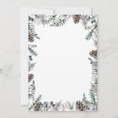 ベビー冬のベビーシャワーinvitati外は寒い 招待状 (裏面)