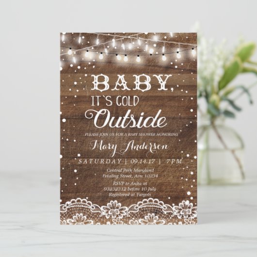 ベビー冬のベビーシャ素朴ワーの外は寒い 招待状 (スタンド正面)