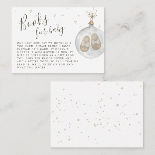 ベビー冬のベビー本の外は寒い エンクロージャーカード (正面/裏面)