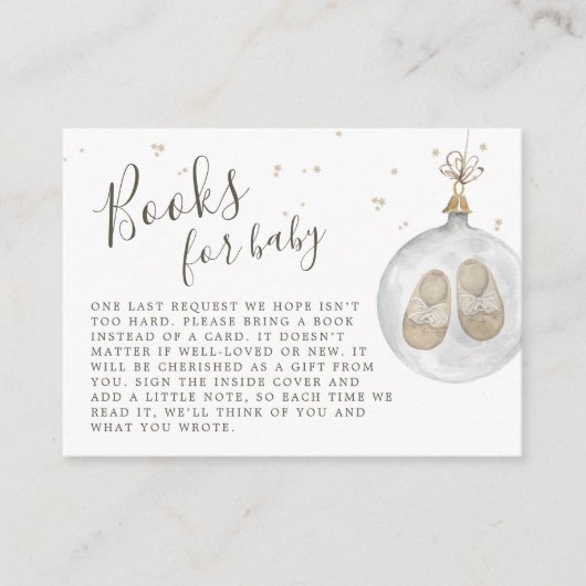 ベビー冬のベビー本の外は寒い エンクロージャーカード (正面)