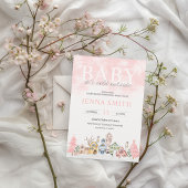 ベビー冬のワンダーランドシャワー外は寒い 招待状