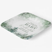 ベビー冬のワンダーランド外は寒い ペーパープレート (傾斜あり)