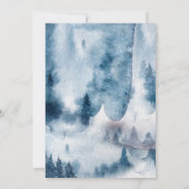 ベビー冬の動物のベビーシャワーの外は寒い 招待状 (裏面)