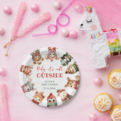 ベビー冬の動物の外は寒い赤ちゃんシャワー ペーパープレート (パーティー)