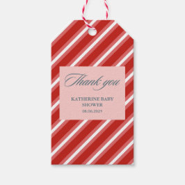 ベビー冬の外が寒い赤ちゃんシャワー ギフトタグ