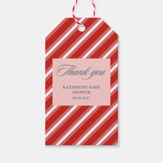 ベビー冬の外が寒い赤ちゃんシャワー ギフトタグ (正面)