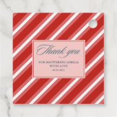 ベビー冬の外が寒い赤ちゃんシャワー フェイバータグ (裏面)