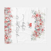 ベビー冬の外で寒いフローラベビーシャワー フリースブランケット (正面(横))