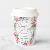 ベビー冬の外で寒いフローラベビーシャワー 紙コップ (正面)