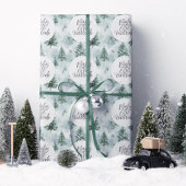 ベビー冬の外で寒いベビースシャワー ラッピングペーパー