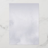 ベビー冬の外で寒い灰色の赤ちゃんシャワーFoi 箔招待状 (裏面)