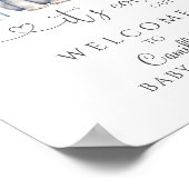 ベビー冬の外で寒い赤ちゃんシャワーへようこそ ポスター (角)