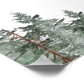 ベビー冬の外で寒い赤ちゃんシャワーへようこそ ポスター (角)