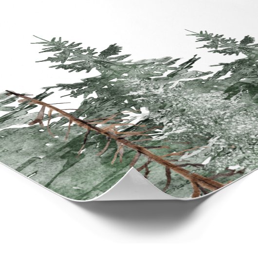 ベビー冬の外で寒い赤ちゃんシャワーへようこそ ポスター (角)