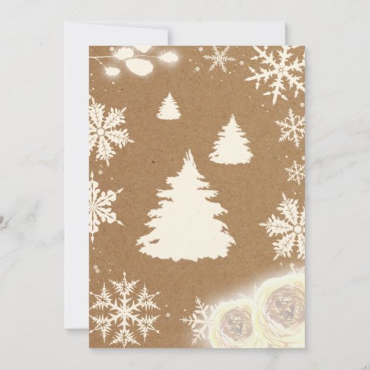 ベビー冬の外で寒い赤ちゃんシャワーInvitati 招待状 (裏面)