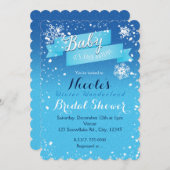 ベビー冬の外は寒いどんなイベント招待状 招待状 (正面/裏面)