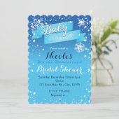 ベビー冬の外は寒いどんなイベント招待状 招待状 (スタンド正面)