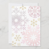 ベビー冬の外は寒いシャワー招待状 招待状 (裏面)