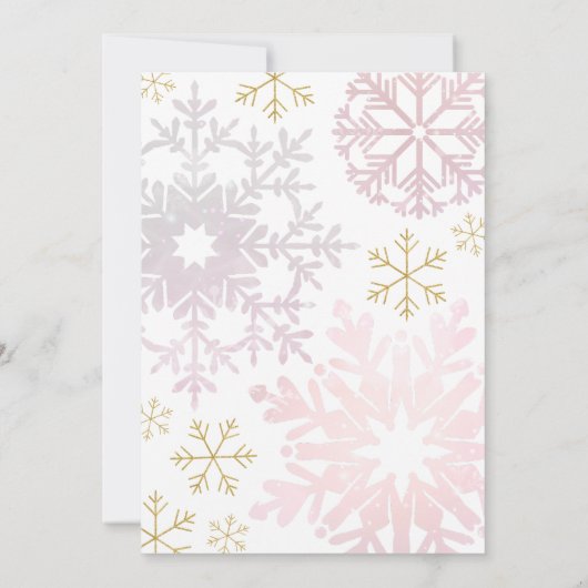 ベビー冬の外は寒いシャワー招待状 招待状 (裏面)