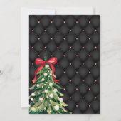 ベビー冬の外は寒いレッドボウ赤ちゃんシャワー 招待状 (裏面)