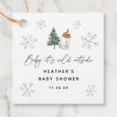 ベビー冬の外は寒い赤ちゃんシャワーの好意 フェイバータグ (正面)