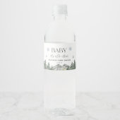 ベビー冬の外は寒い赤ちゃんシャワーの好意 ペットボトルラベル (正面)