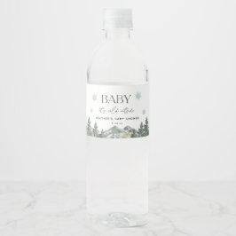 ベビー冬の外は寒い赤ちゃんシャワーの好意 ペットボトルラベル