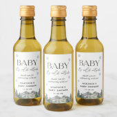 ベビー冬の外は寒い赤ちゃんシャワーの好意 ワインラベル (ボトル)