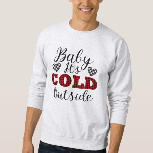ベビー冬の外は寒い スウェットシャツ (正面)