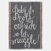 ベビー冬の外は寒い スローブランケット (正面縦)