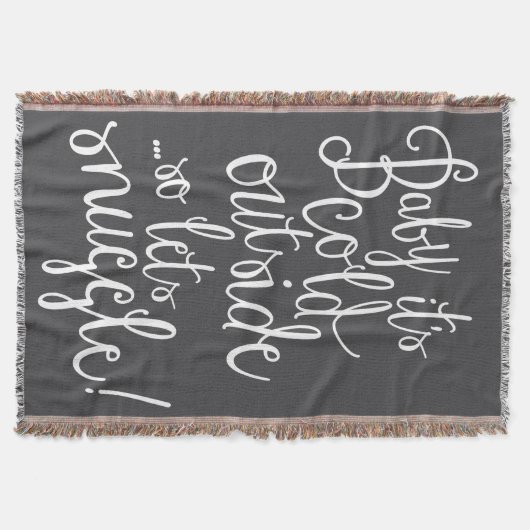 ベビー冬の外は寒い スローブランケット (正面)