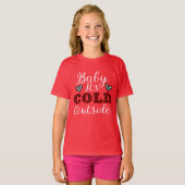 ベビー冬の外は寒い Tシャツ (正面フル)