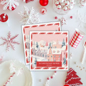 ベビー冬の女の子の赤ちゃんシャワー外が寒い スタンダードランチョンナプキン