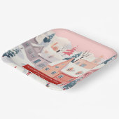 ベビー冬の女の子の赤ちゃんシャワー外が寒い ペーパープレート (傾斜あり)