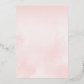 ベビー冬の女の子の赤ちゃんシャワー外が寒い 箔招待状 (裏面)