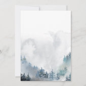 ベビー冬の山の赤ちゃんシャワー外は寒い 招待状 (裏面)