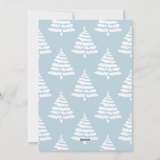 ベビー冬の日のクリスマスシーン外は寒い シーズンカード (裏面)